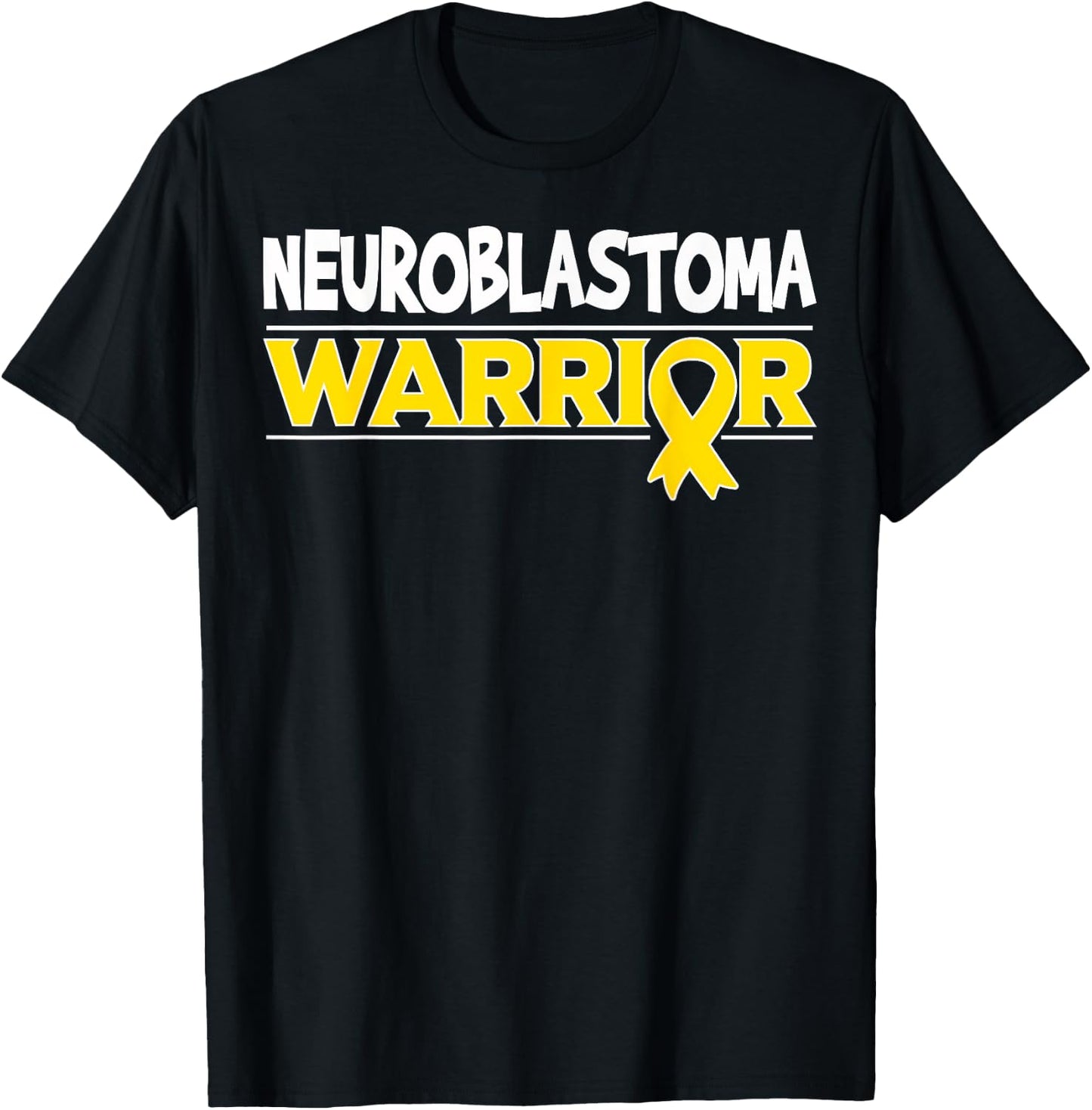 NB Awareness Ribbon - Neuroblastoma Warrior T-Shirt - T-Shirt | Black