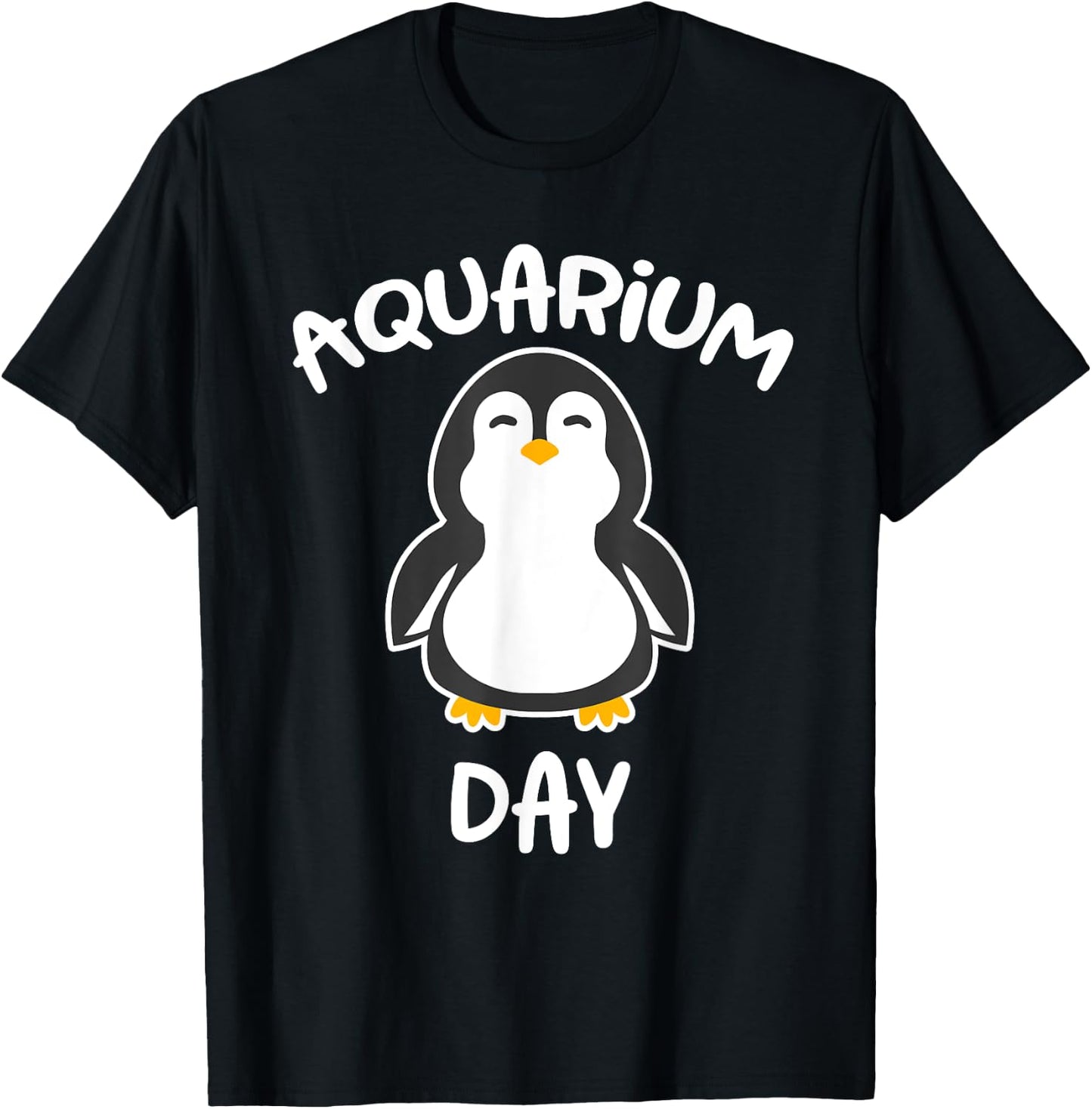 Aquarium Day Penguin - Cute Aquarium School Trip T-Shirt - T-Shirt | Black