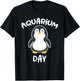 Aquarium Day Penguin - Cute Aquarium School Trip T-Shirt - T-Shirt | Black
