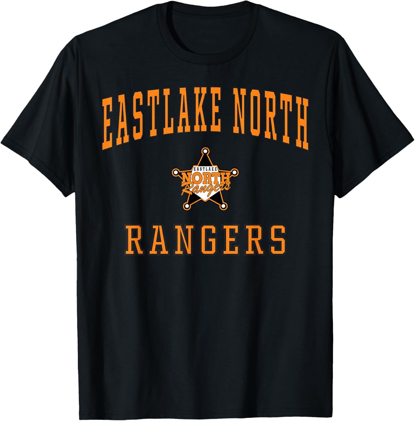 Eastlake North High School Rangers C1 T-Shirt - T-Shirt | Black