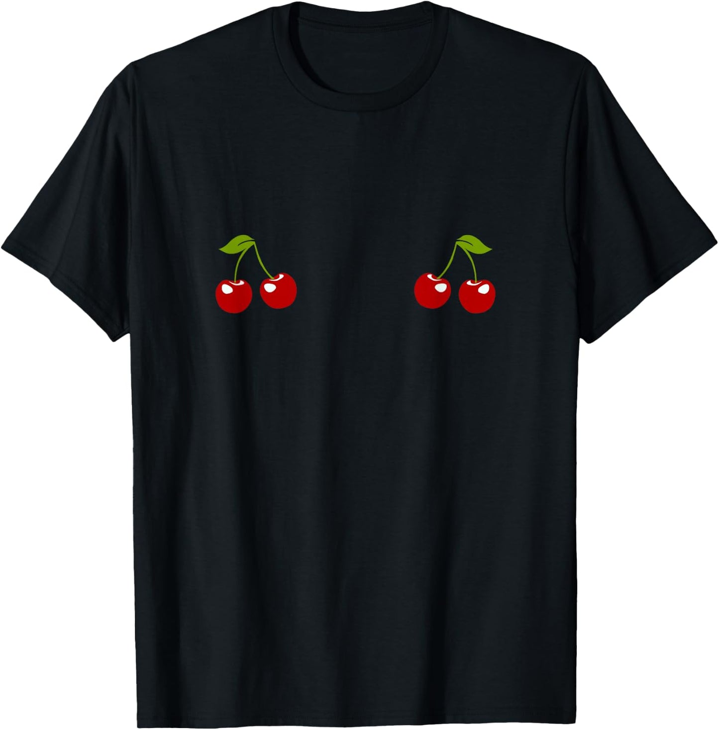 Funny Cherry Boobs T-Shirt - T-Shirt | Black