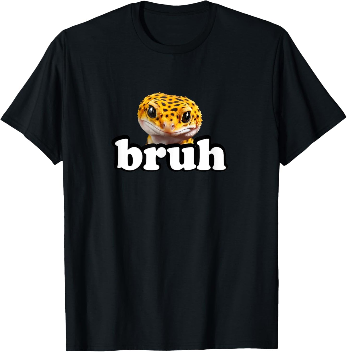 Cute Reptile Kids Bruh Leopard Gecko Lover T-Shirt - T-Shirt | Black