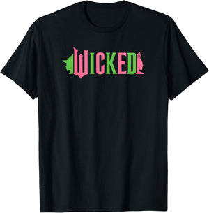 Wicked Pink & Green , Black, S T-Shirt - T-Shirt | Black