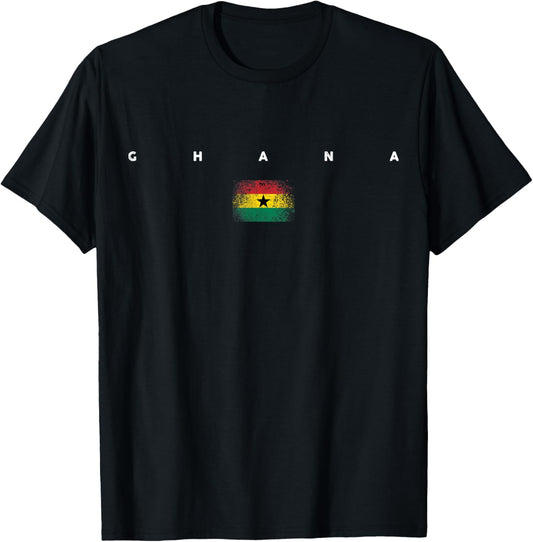 Ghana Flag Pride Vintage /Retro Soccer Ghana Football T-Shirt - T-Shirt | Black