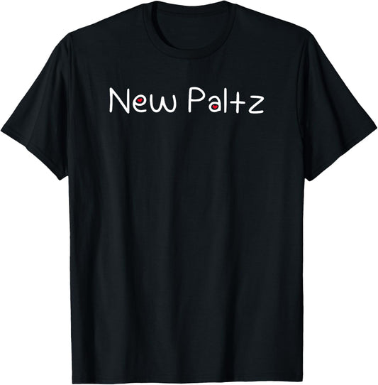 New Paltz Merch Love Heart Cute Fun New York Town Name Gift T-Shirt - T-Shirt | Black