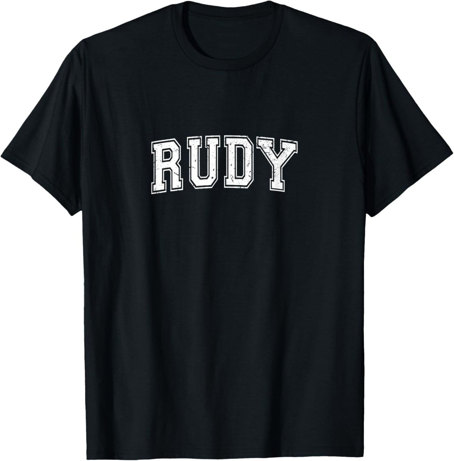 Plain Style Personalised Name Classic Rudy T-Shirt - T-Shirt | Black