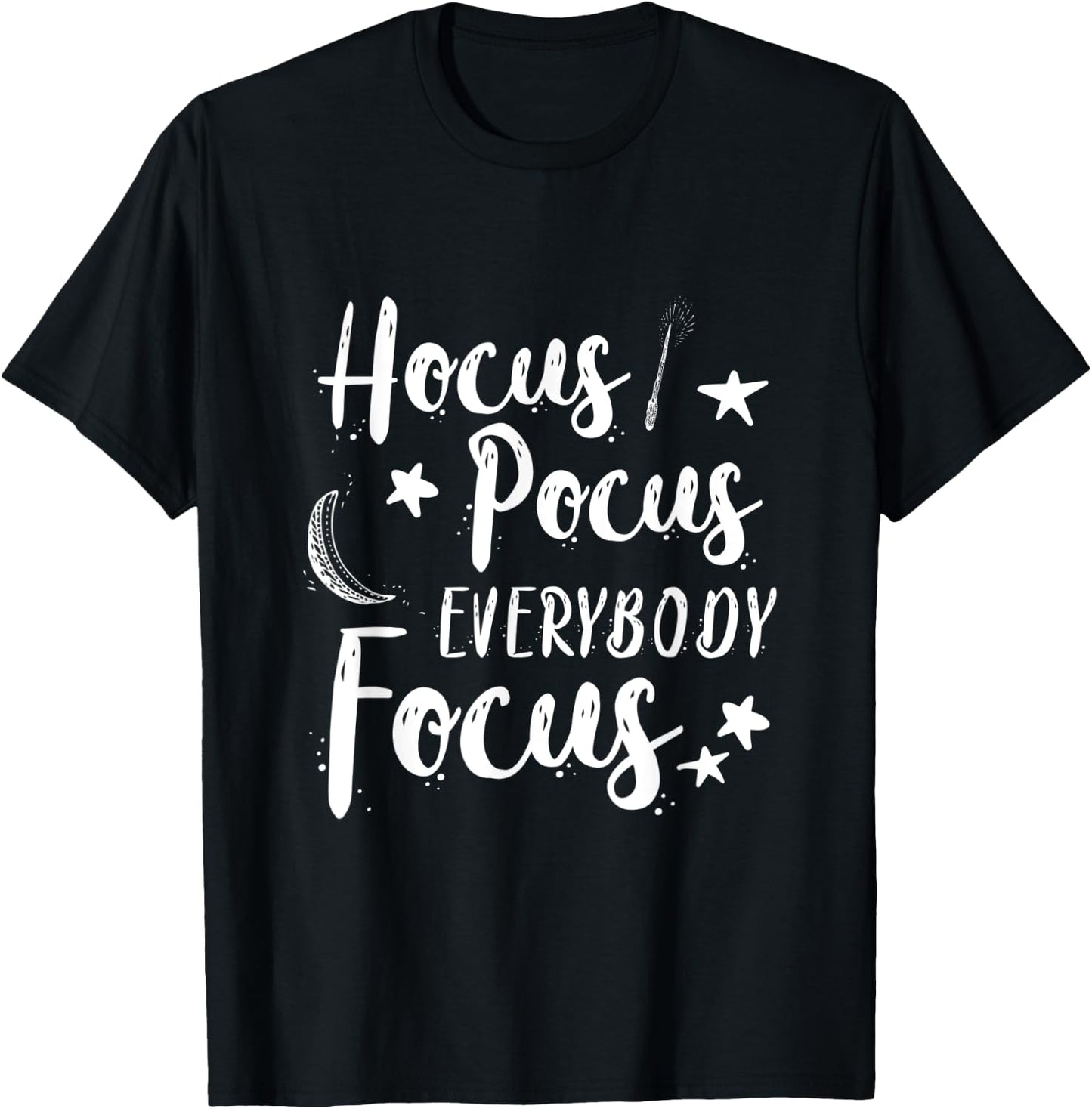 Hocus Pocus Everybody Focus Halloween School Teacher Costume T-Shirt - T-Shirt | Black