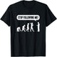 Funny Stop Following Me Evolution Monkey Ape Human Darwin T-Shirt - T-Shirt | Black