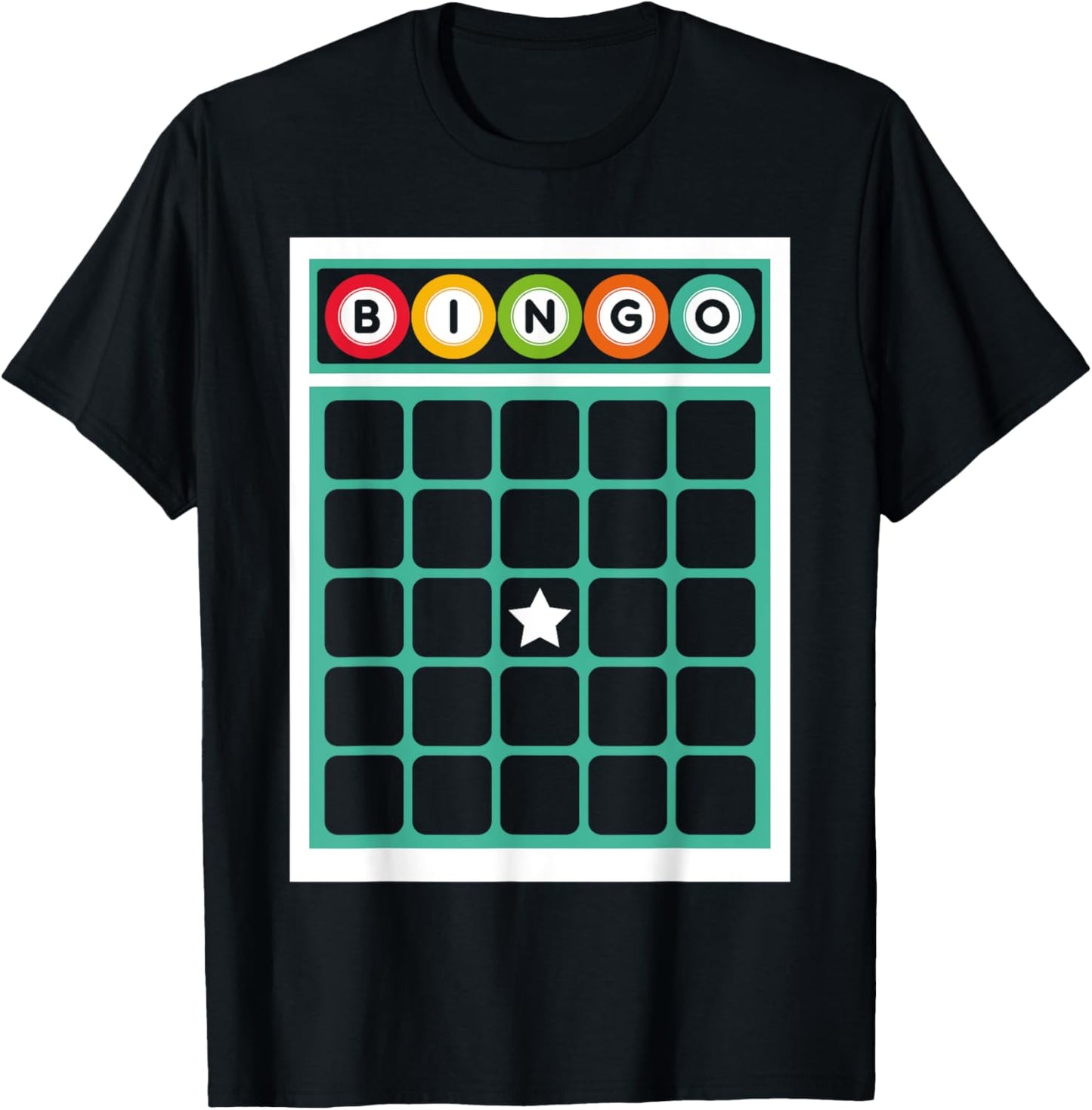 Bingo Card Bingo Costume Funny Bingo Player Halloween Outfit T-Shirt - T-Shirt | Black
