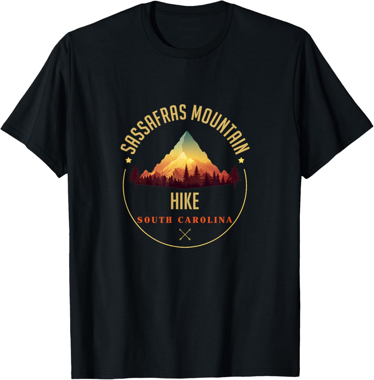Sassafras Mountain Souvenir Apparel - Hiking T-Shirt - T-Shirt | Black