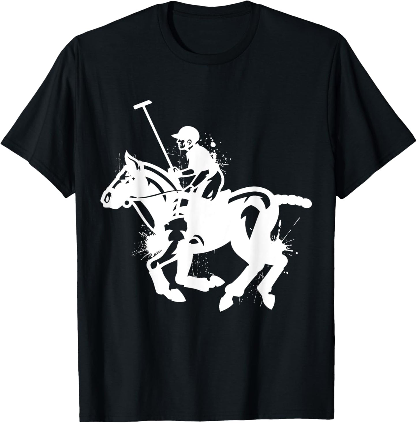 Polo Player Horse Sport Ride Riding Equestrian Sport Love T-Shirt - T-Shirt | Black