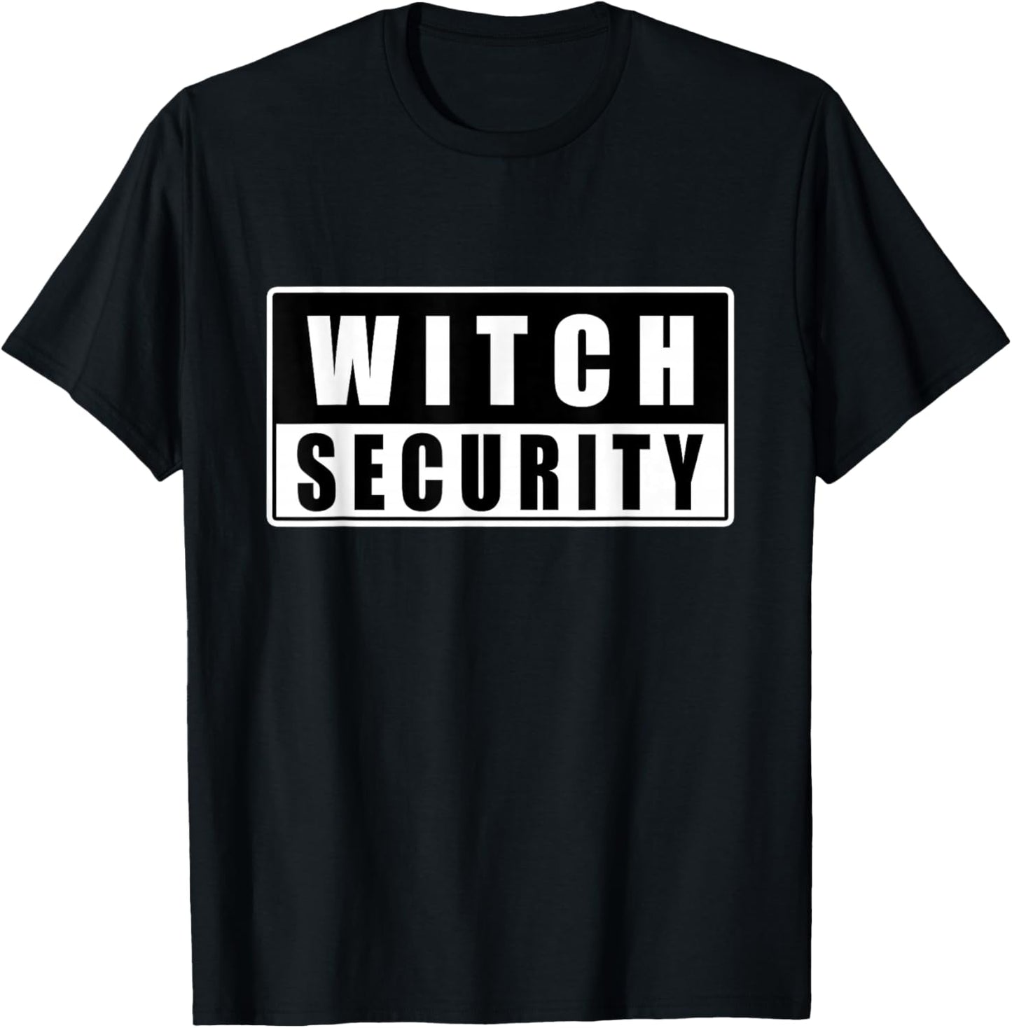 Halloween Witch Security Dad Mom Daughter Adult Easy Costume T-Shirt - T-Shirt | Black