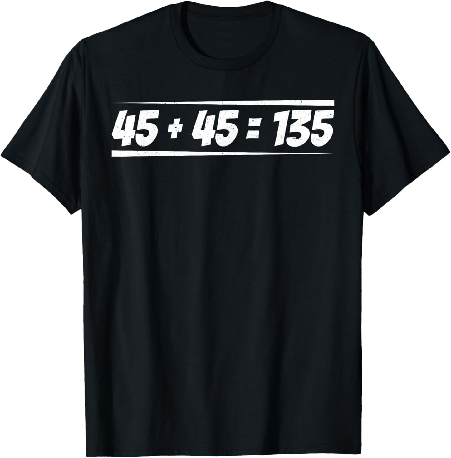 45 + 45 = 135 T-Shirt - T-Shirt | Black