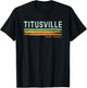 Vintage Stripes Titusville NJ T-Shirt - T-Shirt | Black
