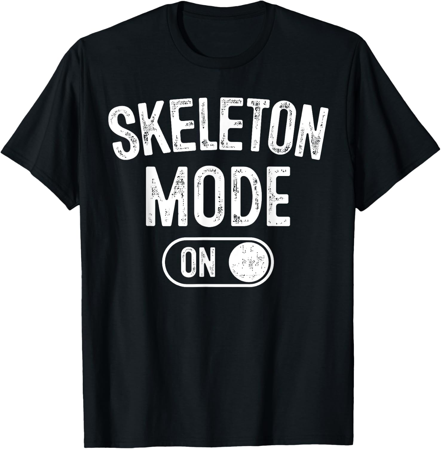 Skeleton Mode On Costume Funny Anatomy Gift Goth T-Shirt - T-Shirt | Black