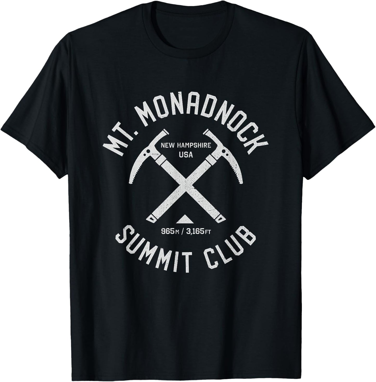 Mount Monadnock Summit Club | I climbed Mt Monadnock USA T-Shirt - T-Shirt | Black
