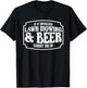 Lawn Mower Funny Beer & Lawn Mowing T-Shirt - T-Shirt | Black