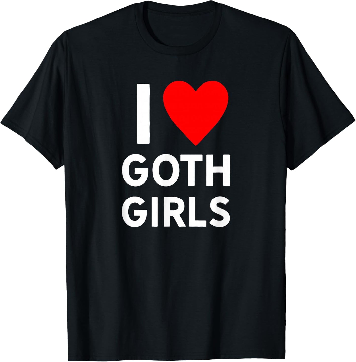 Love Goth Girls Heart Trendy Egirl Eboy GF Aesthetic Vibe T-Shirt - T-Shirt | Black