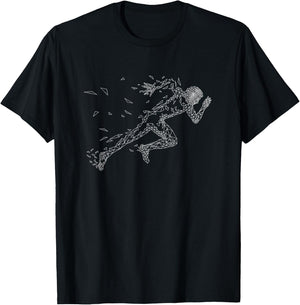 Sprinter Track and Field Runner Running Marathon T-Shirt - T-Shirt | Black