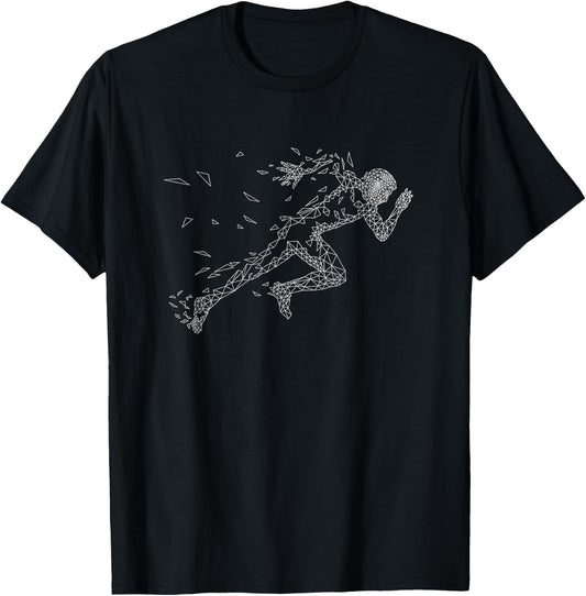 Sprinter Track and Field Runner Running Marathon T-Shirt - T-Shirt | Black