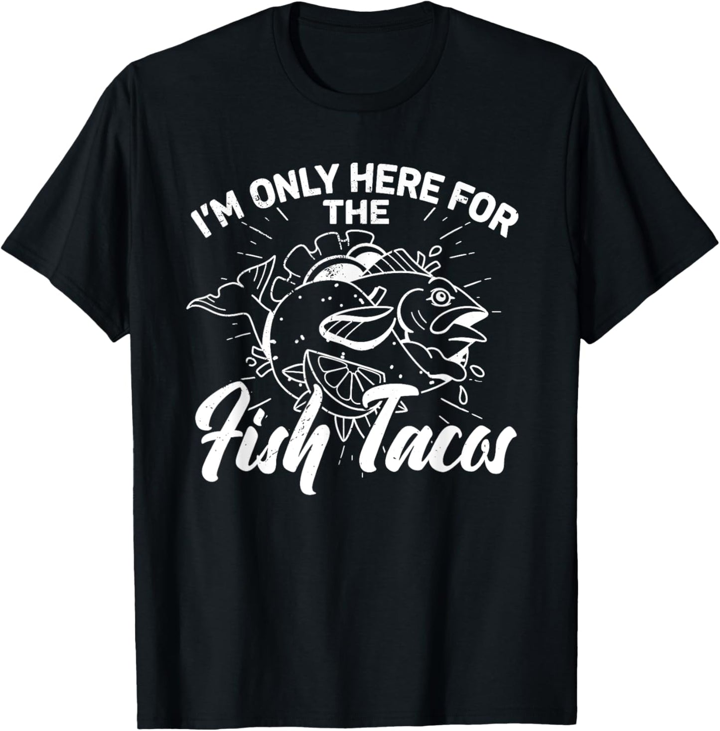 Fish taco Mexican tortilla recipe Baja California Mexico T-Shirt - T-Shirt | Black