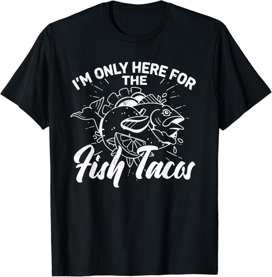 Fish taco Mexican tortilla recipe Baja California Mexico T-Shirt - T-Shirt | Black