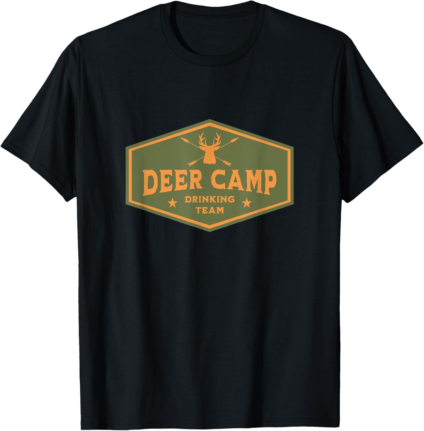 Deer Camp Drinking Team - Funny Hunting T-Shirt - T-Shirt | Black