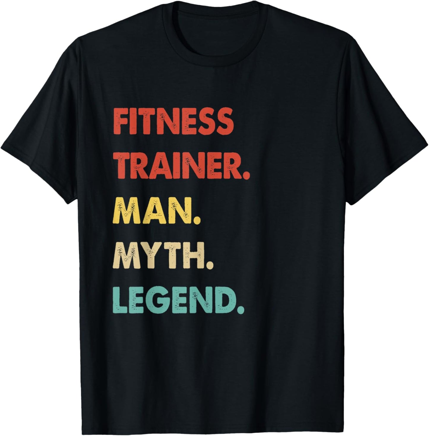 Retro Fitness Trainer Man Myth Legend T-Shirt - T-Shirt | Black