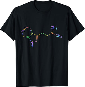 Blood Group DMT Molecule Ayahuasca DMT Molecule Structural Formula T-Shirt - T-Shirt | Black
