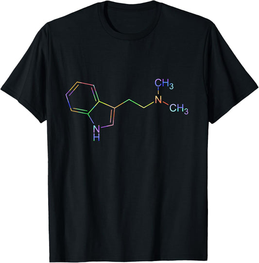 Blood Group DMT Molecule Ayahuasca DMT Molecule Structural Formula T-Shirt - T-Shirt | Black