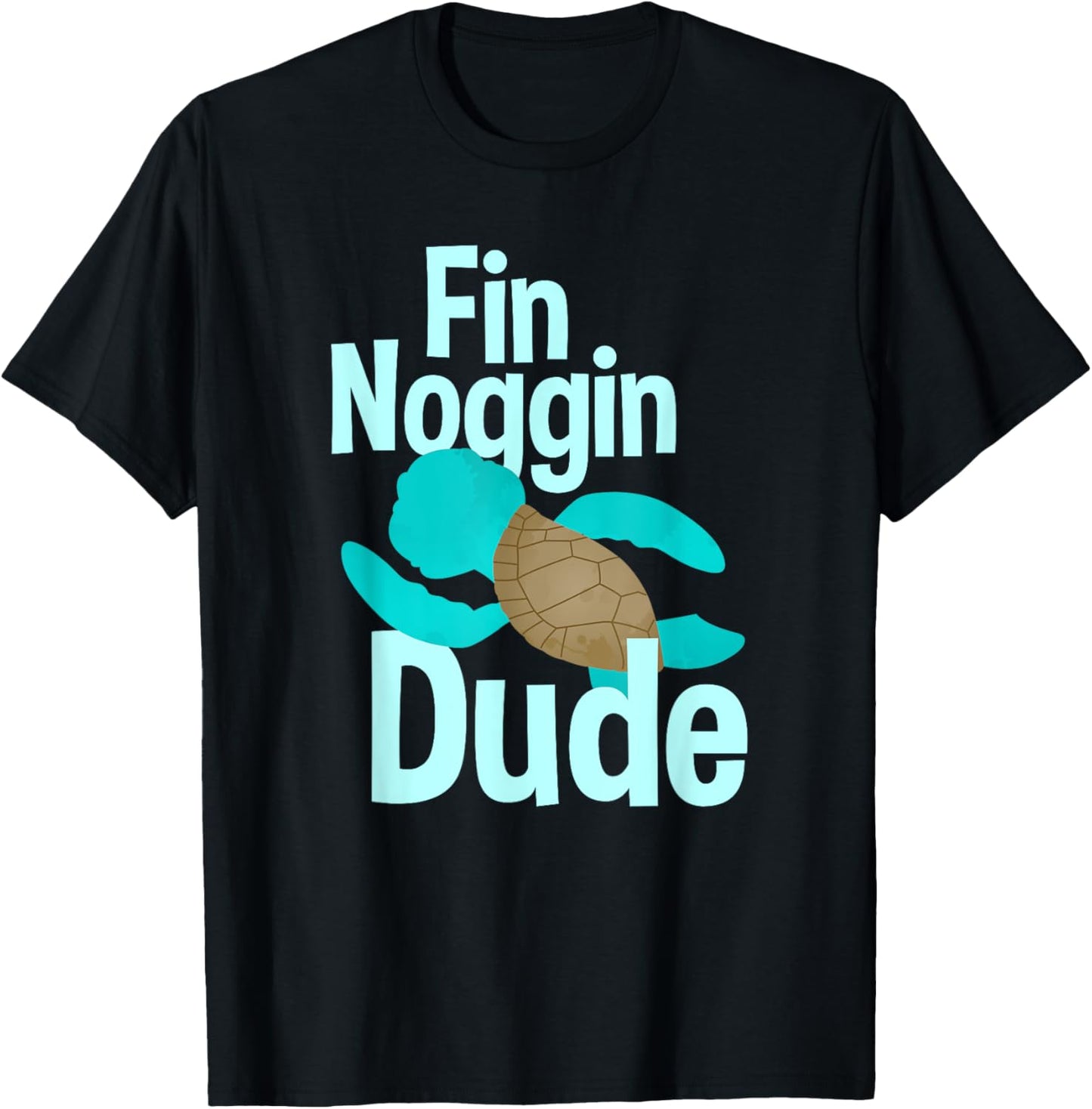 Fin Noggin Dude T-Shirt - T-Shirt | Black