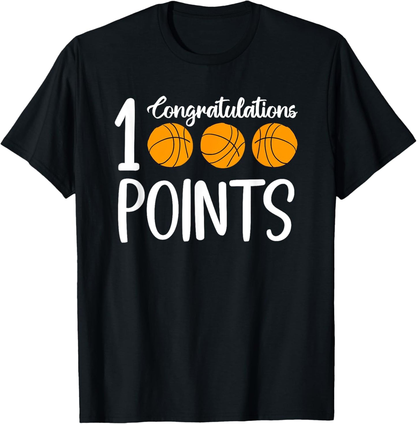 1000 Points Basketball Scorer High School Basketball Player T-Shirt - T-Shirt | Black