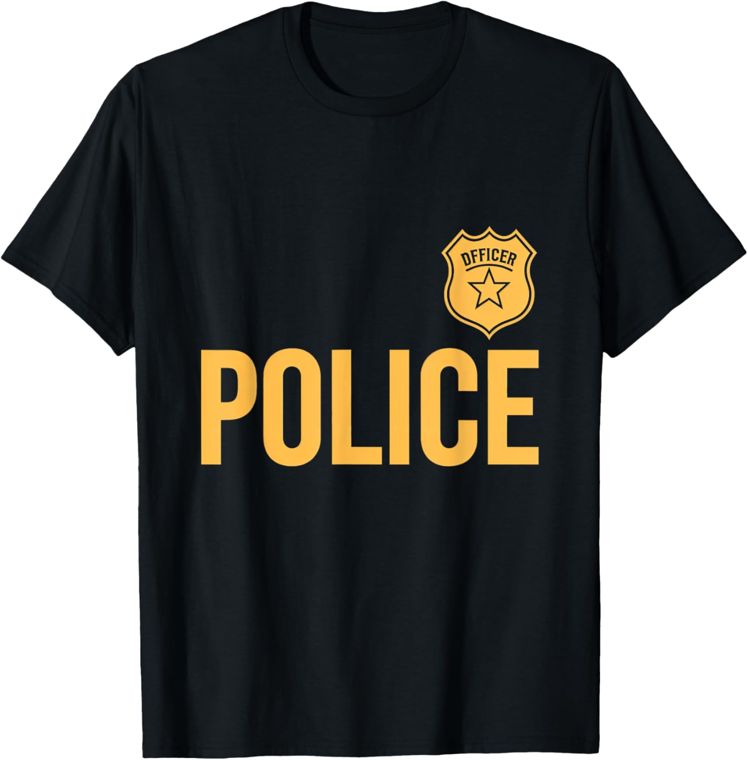 Police Officer Police Badge Halloween Costume Kids Adults T-Shirt - T-Shirt | Black