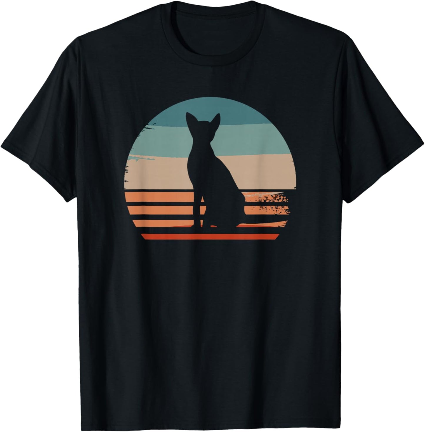 Vintage Retro Oriental Shorthair Cat Lover T-Shirt - T-Shirt | Black