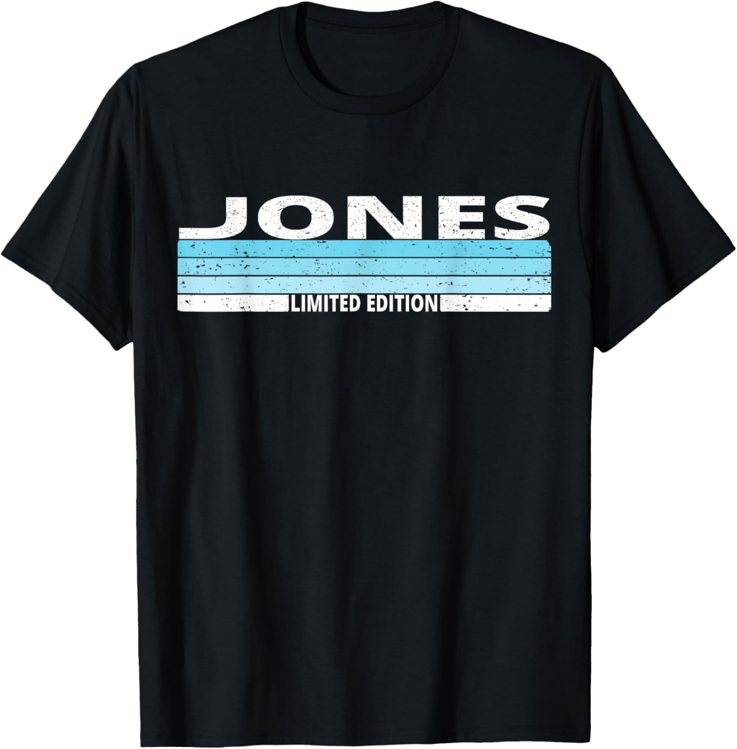 Jones Surname Birthday Family Reunion 80s 90s Blue Sunset T-Shirt - T-Shirt | Black
