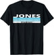 Jones Surname Birthday Family Reunion 80s 90s Blue Sunset T-Shirt - T-Shirt | Black