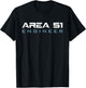 Funny Area 51 Conspiracy Theory Engineer Secret Job Title T-Shirt - T-Shirt | Black