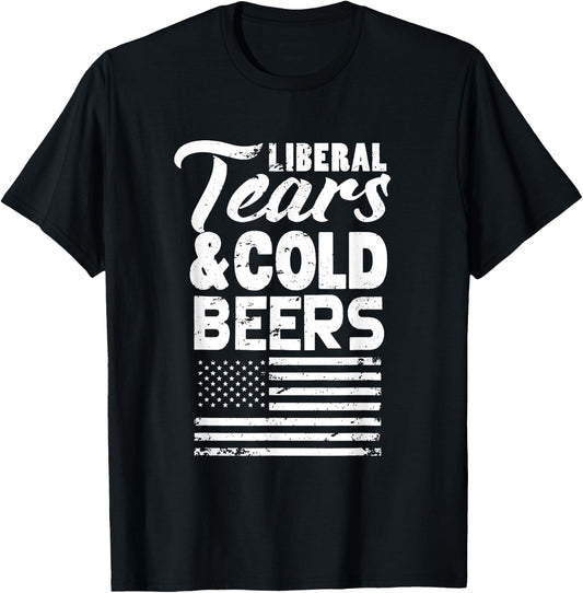 Liberal Tears and Cold Beers T-Shirt - T-Shirt | Black