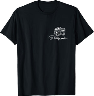 Camera Photographer Lens Cameraman Focus Photography T-Shirt - T-Shirt | Black