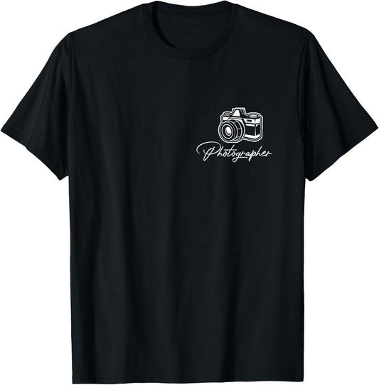 Camera Photographer Lens Cameraman Focus Photography T-Shirt - T-Shirt | Black