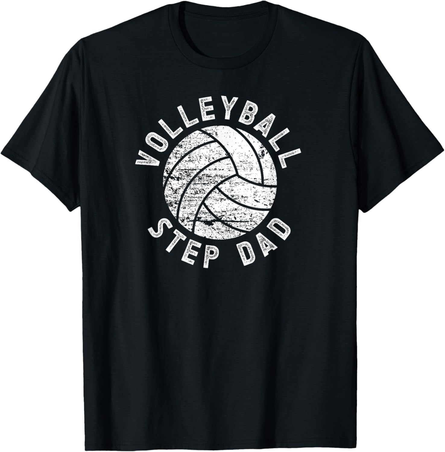 Volleyball Step-Dad Of A Volleyball Player Stepfather T-Shirt - T-Shirt | Black