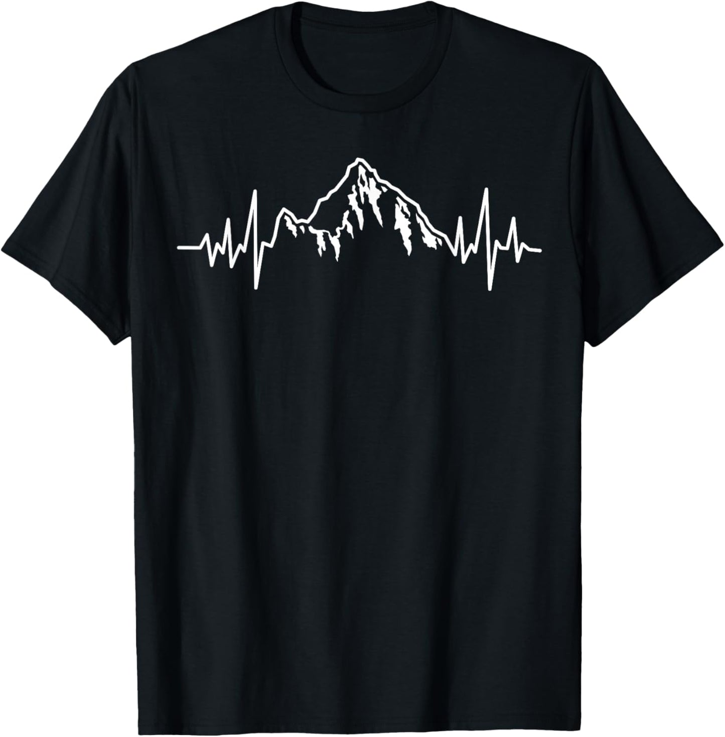 K2 Mountain Rock Heartbeat, Adventures Calling Hikers T-Shirt - T-Shirt | Black