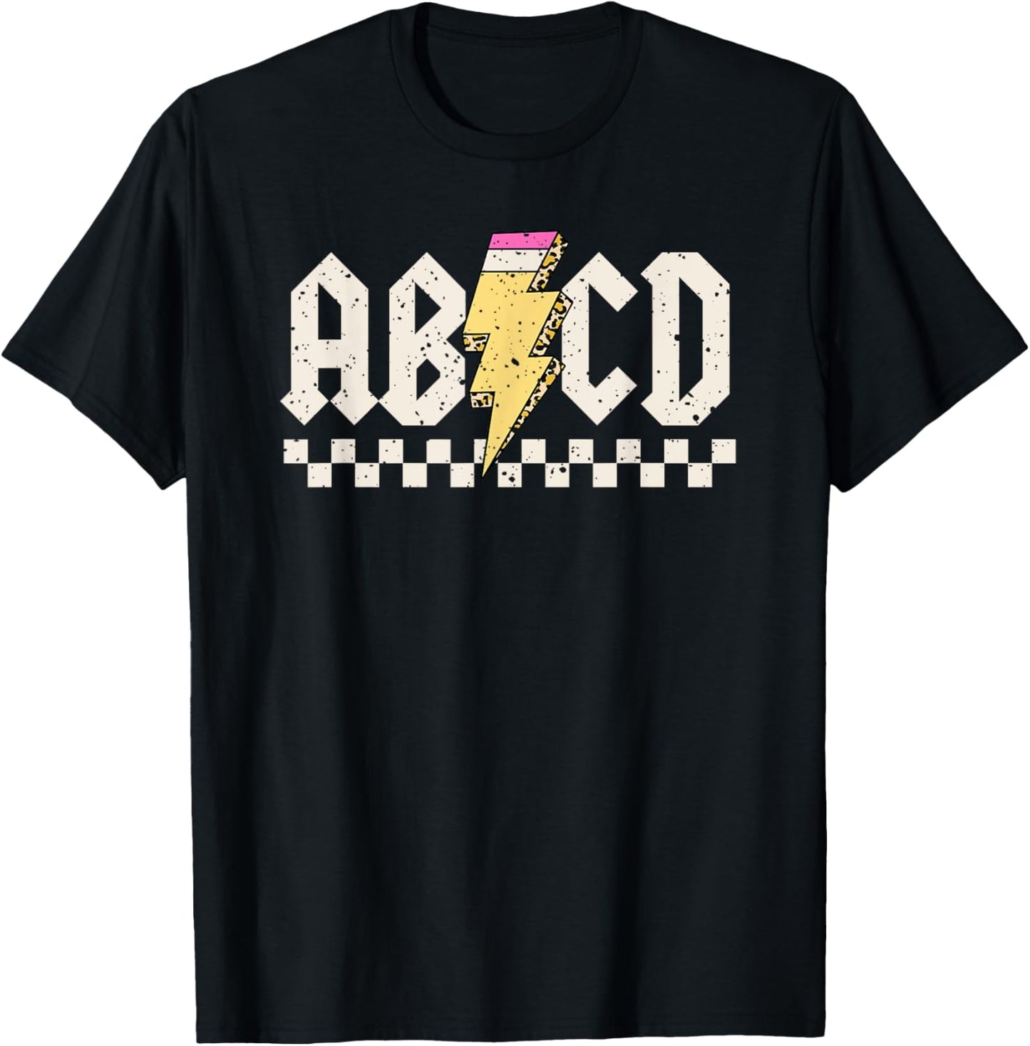 Boys Girls Teachers ABCD Rock Graphic Back to School Class T-Shirt - T-Shirt | Black