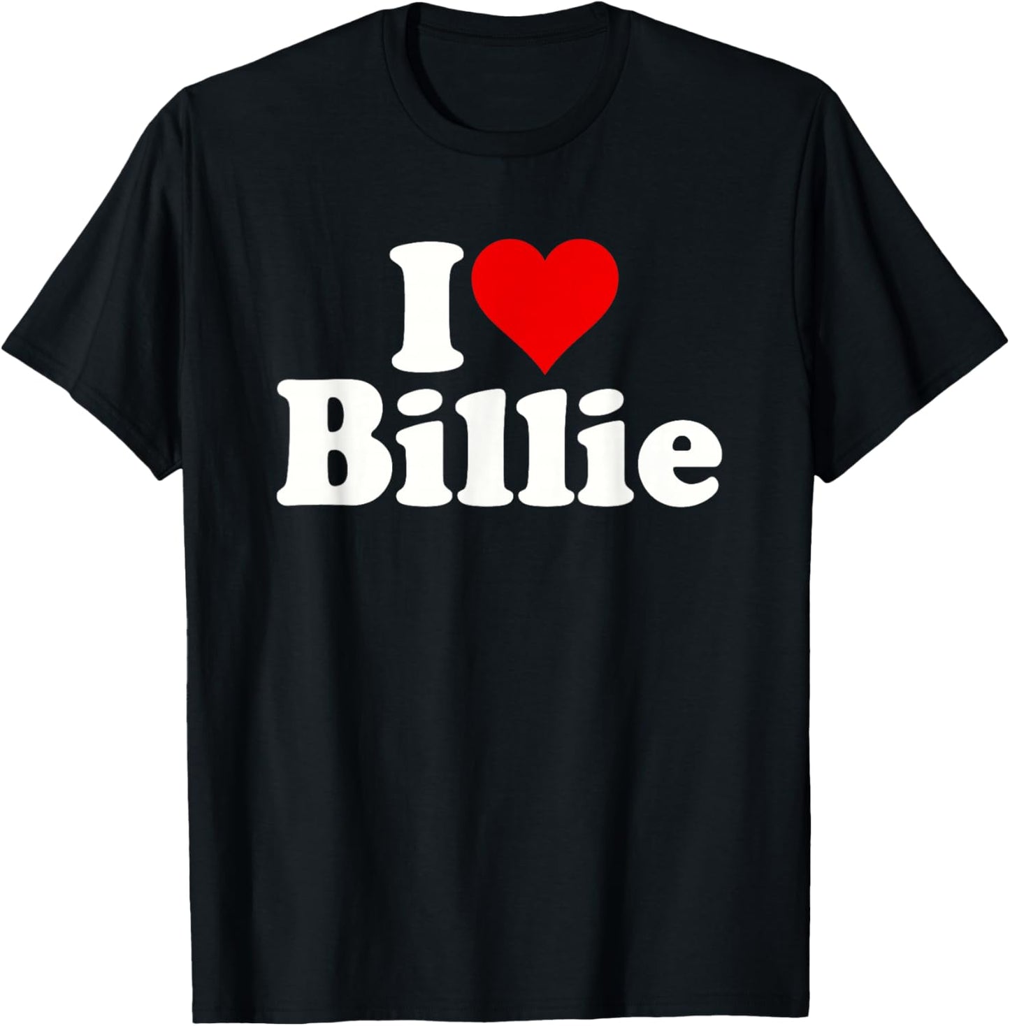 I Love Heart Billie T-Shirt - T-Shirt | Black