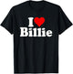 I Love Heart Billie T-Shirt - T-Shirt | Black