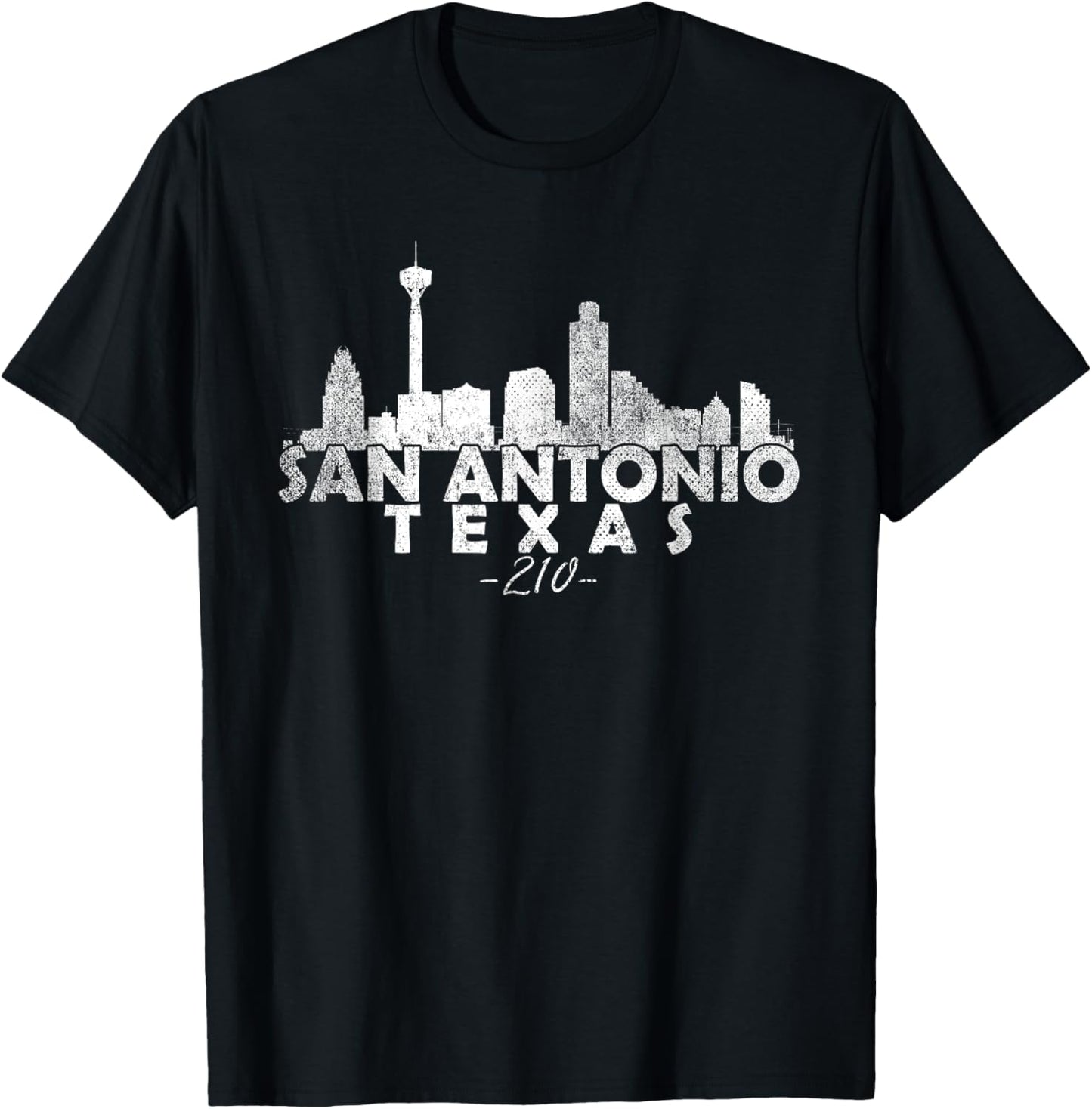 San Antonio Texas TX | skyline T-Shirt - T-Shirt | Black