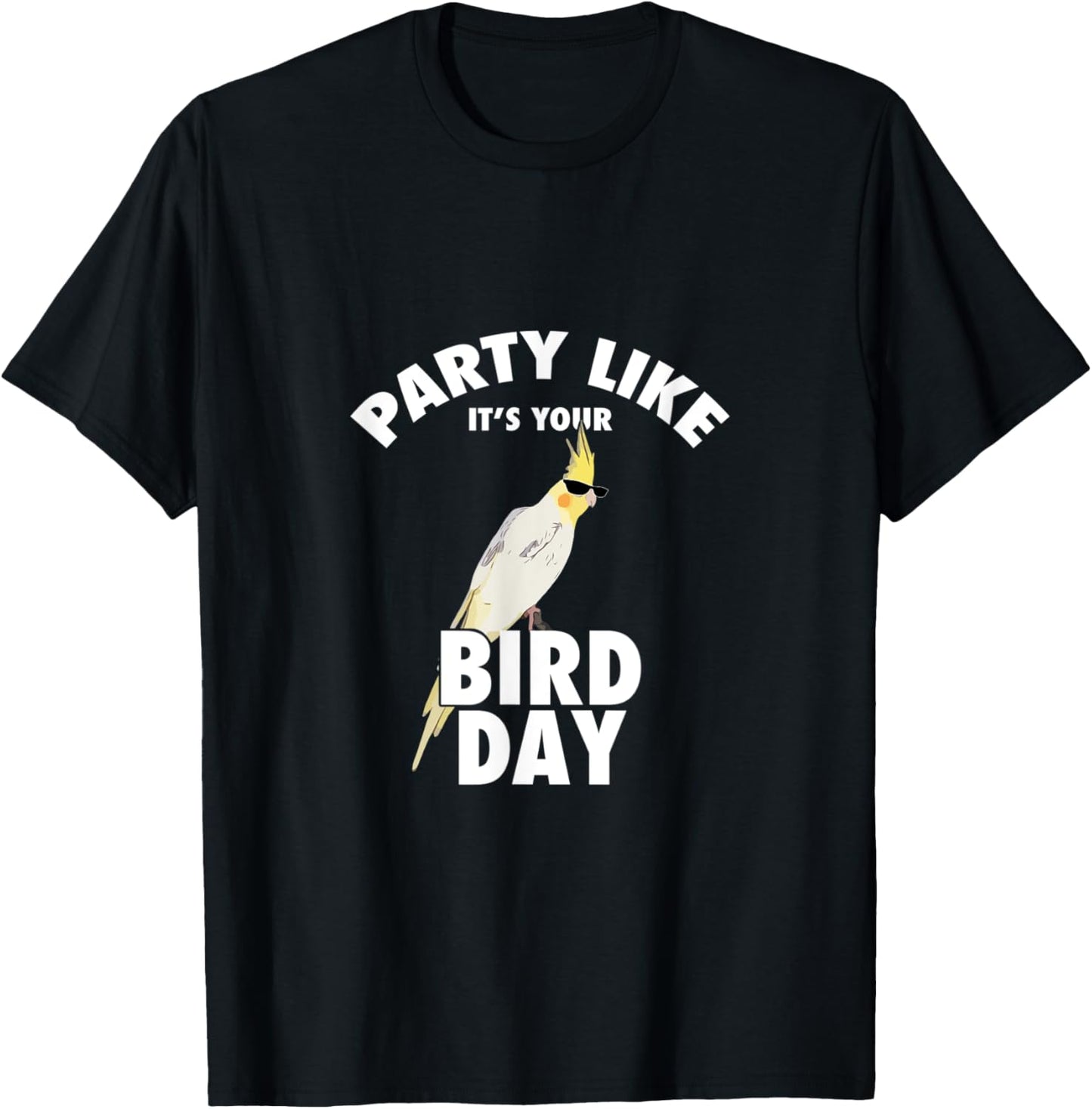 Birthday Cockatiel Parrot Bird Lover T-Shirt - T-Shirt | Black