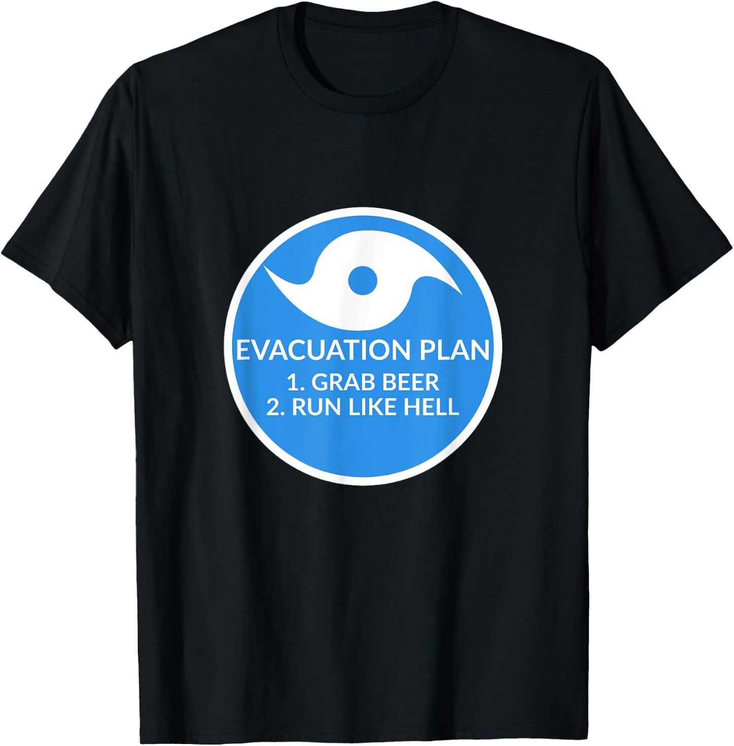 Hurricane Shirt Designs Black Adults Small Classic Fit Short Sleeve Fun Vacation,Beach T-Shirt - T-Shirt | Black