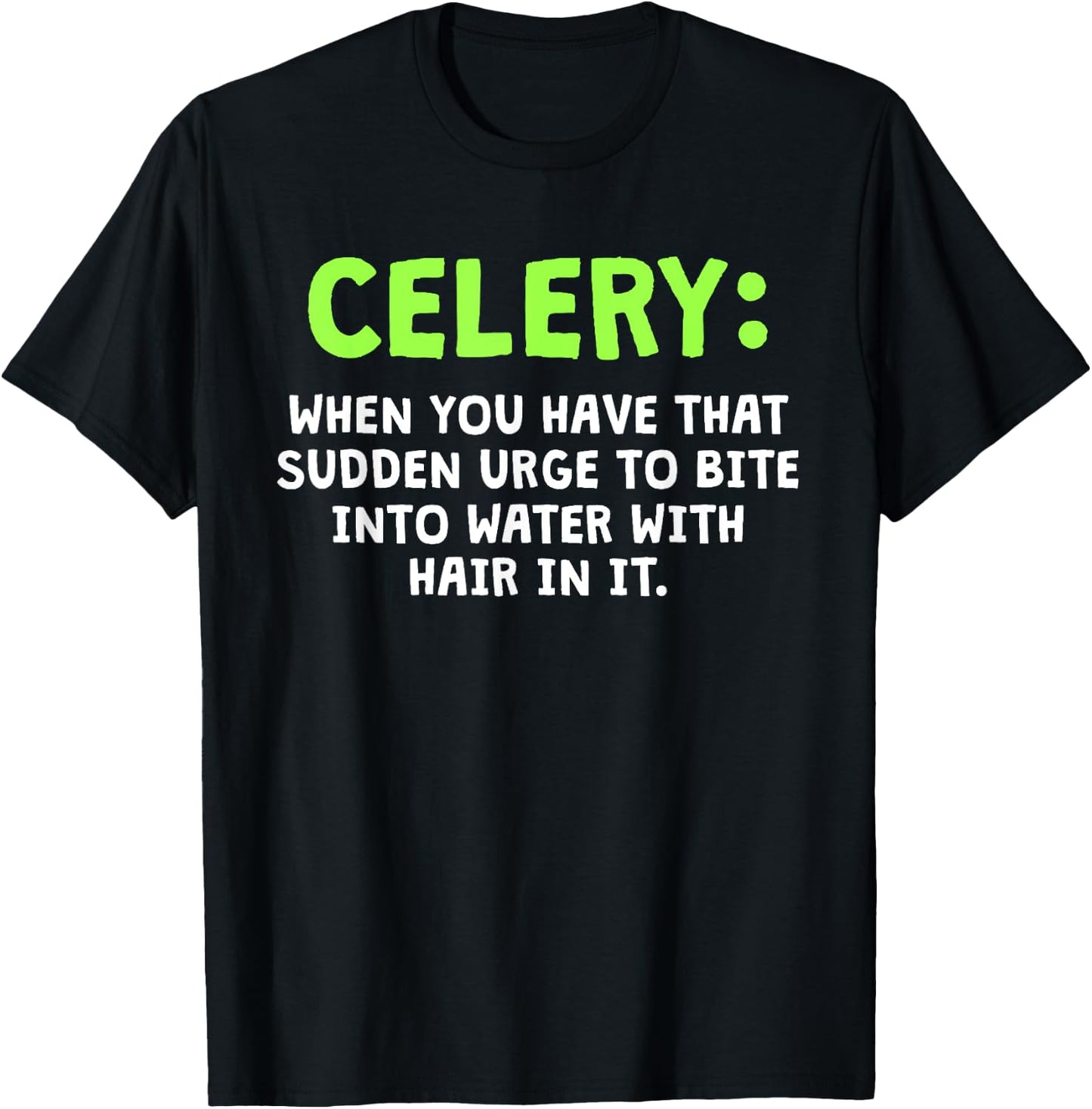 Celery Vegan Vegetable Lover Vegetarian Apium Graveolen T-Shirt - T-Shirt | Black