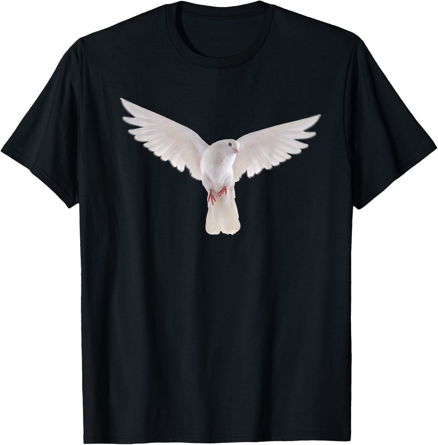 Lovely Faith Dove Bird of Peace Photo Silhouette Art T-Shirt - T-Shirt | Black